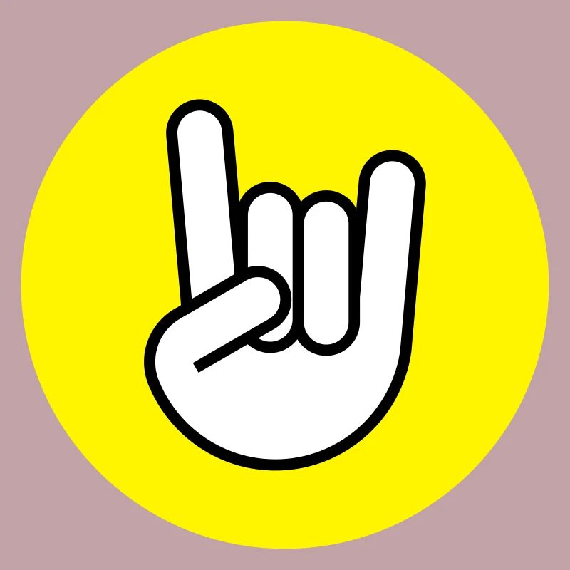 Pommes fork circle yellow