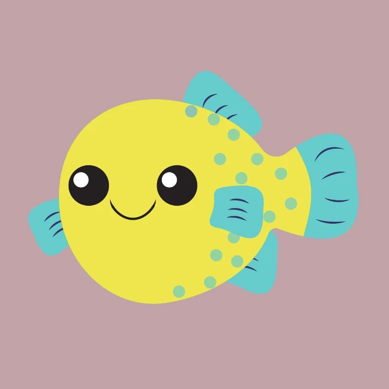 Poisson-globe, poisson mignon, océan,