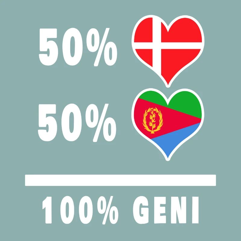 Eritrea and Denmark 100% genius flag