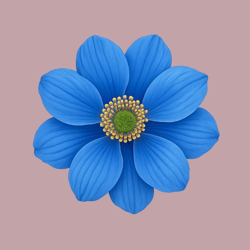 Cobalt Blue Flower Star Pattern