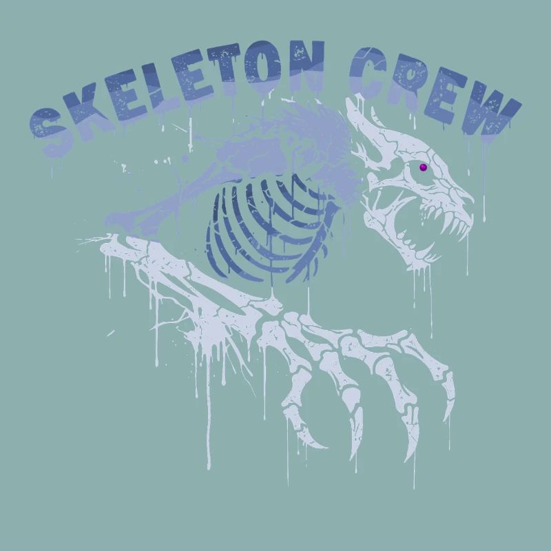 Skelett Werwolf Graffiti