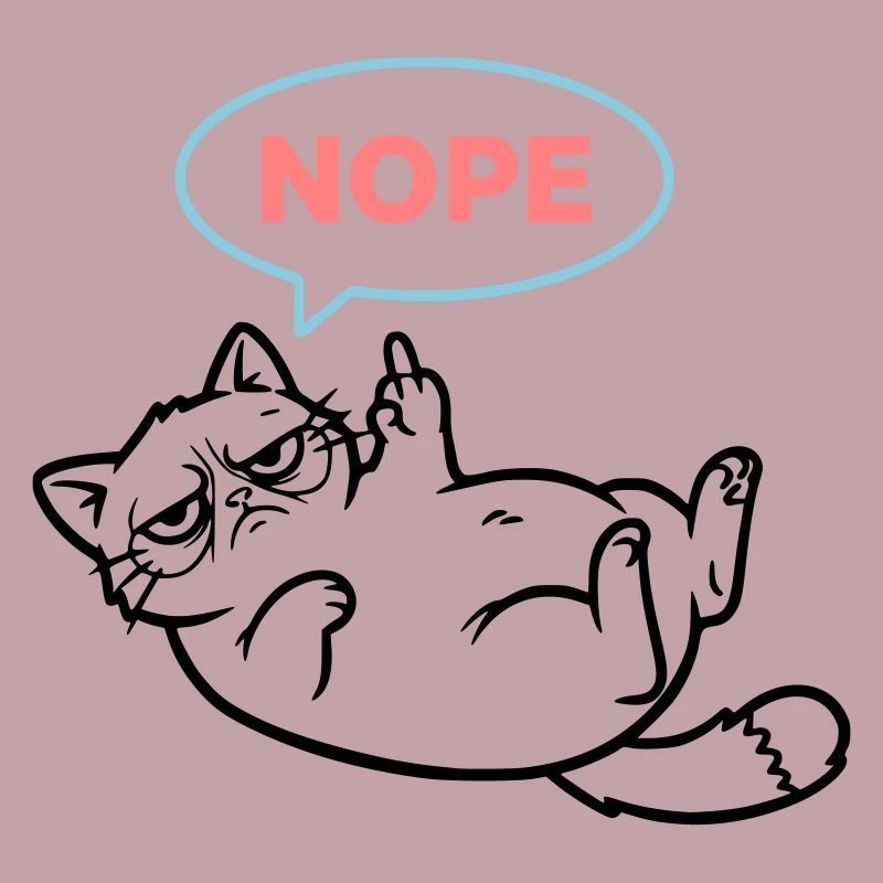 Chat Nope Bulle de Dialogue Colorée