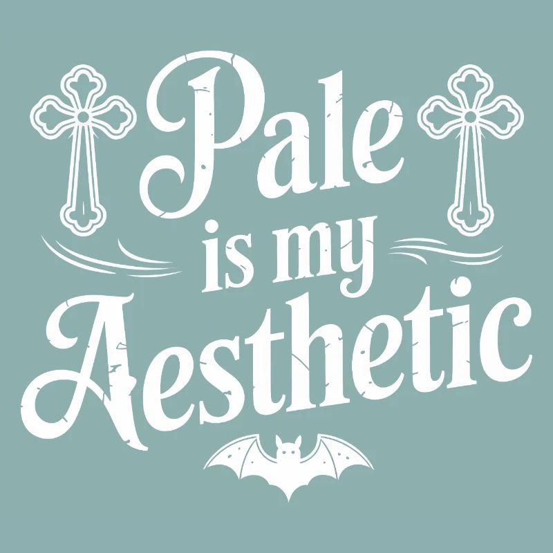 Pale Aesthetic Gothic Bat Typography