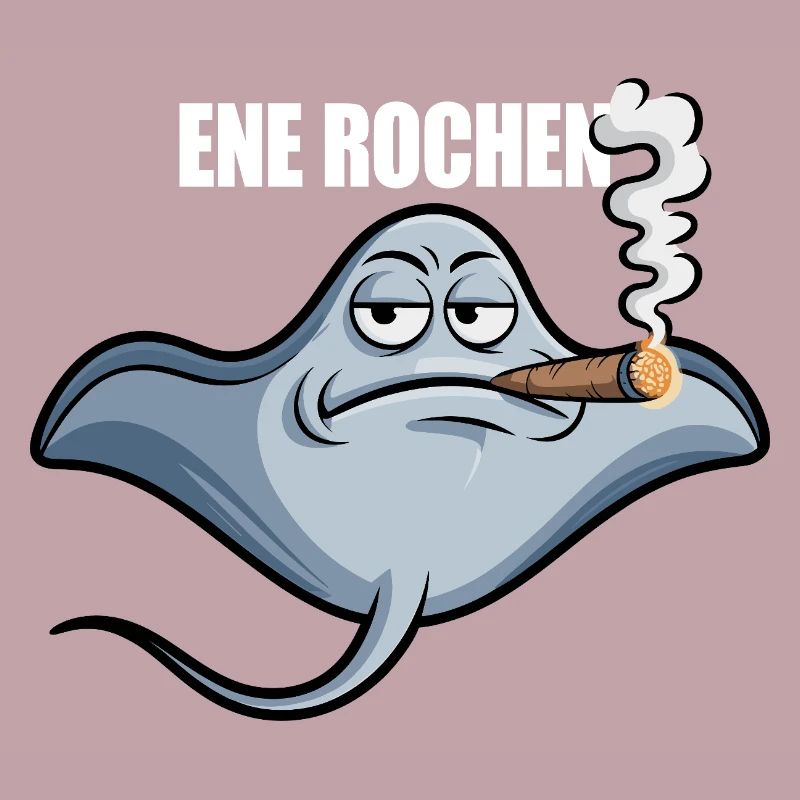 Ene Rochen Raucher Spruch Zigarette Kippe Rauchen