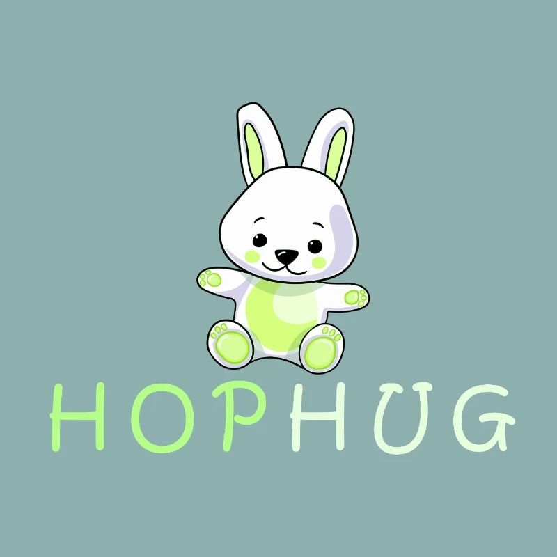 conception de baiser de main de lapin aimant
