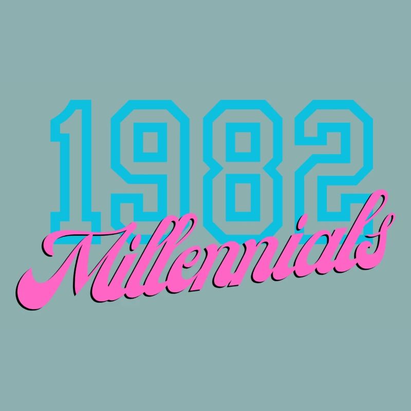 1982 Millennial Retro Numeric Design