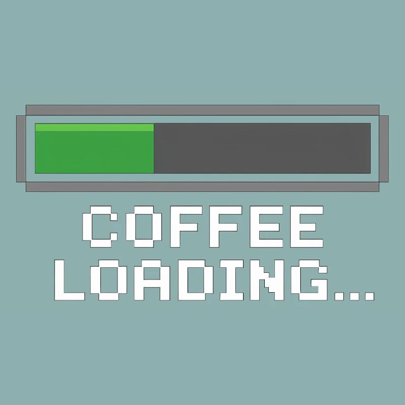 Coffee Loading Bar Pixel