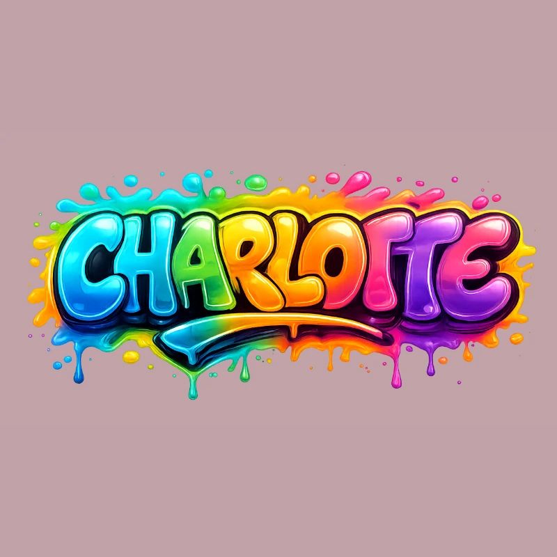 Graffiti Charlotte Name Gift Ideal Printable
