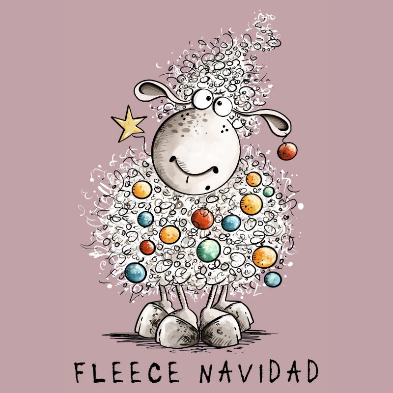 Fleece Navidad Weihnachtsschaf Cartoon Schaf
