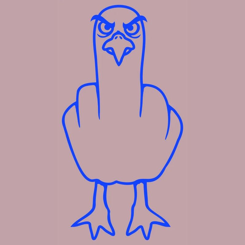 Möwe Mittelfinger Beleidigung Stinkefinger frech