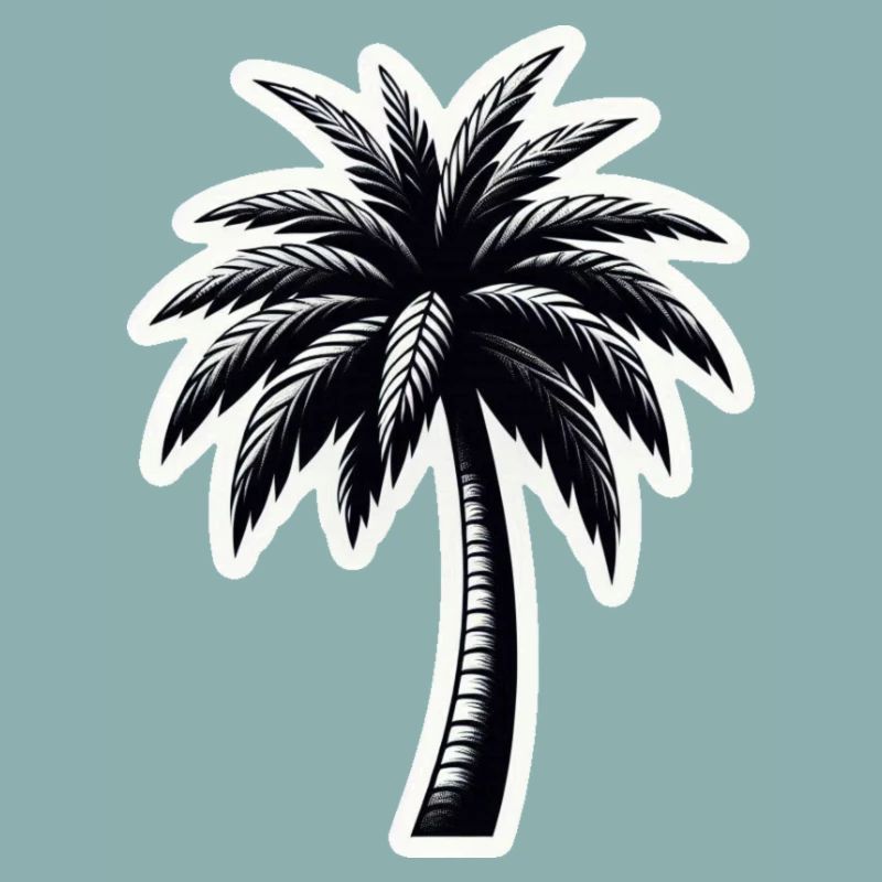 Palmier noir blanc