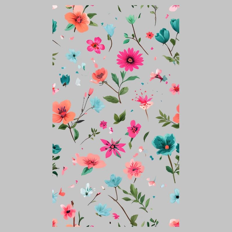 Lebendiges Blumenmuster Kunst