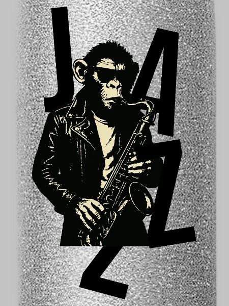 Saxophonaffe im Leder