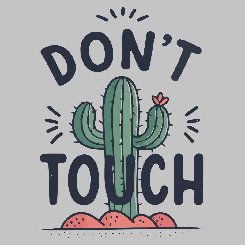 Cactus Do Not Touch Drawing
