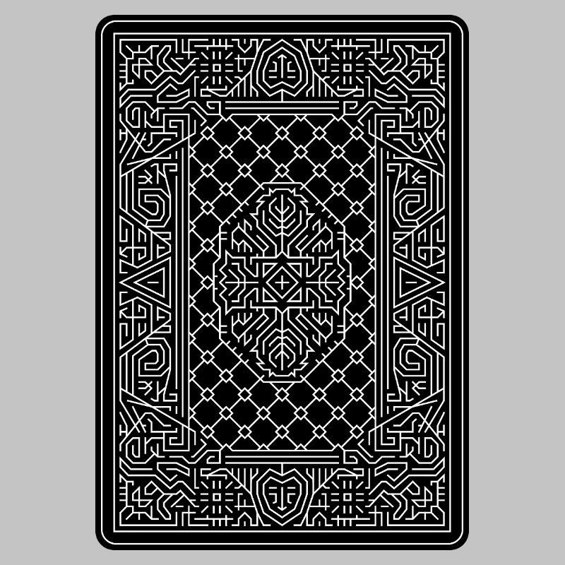 Geometric Playing Card Vector Art Black