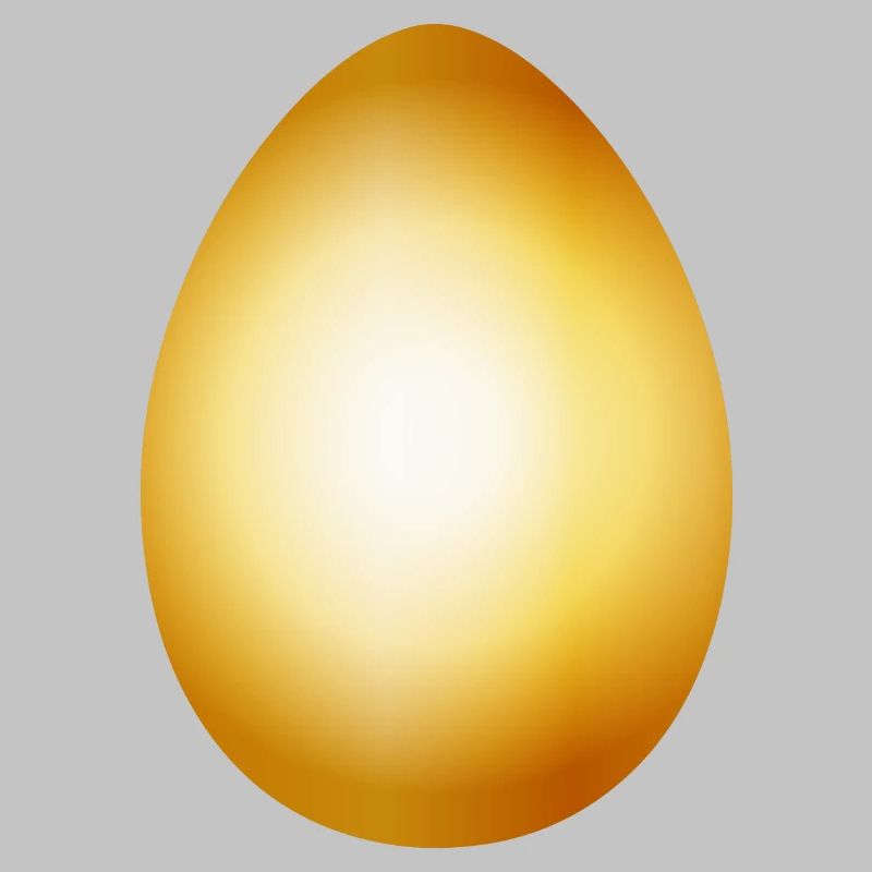 golden egg - gilded chicken egg for Easter