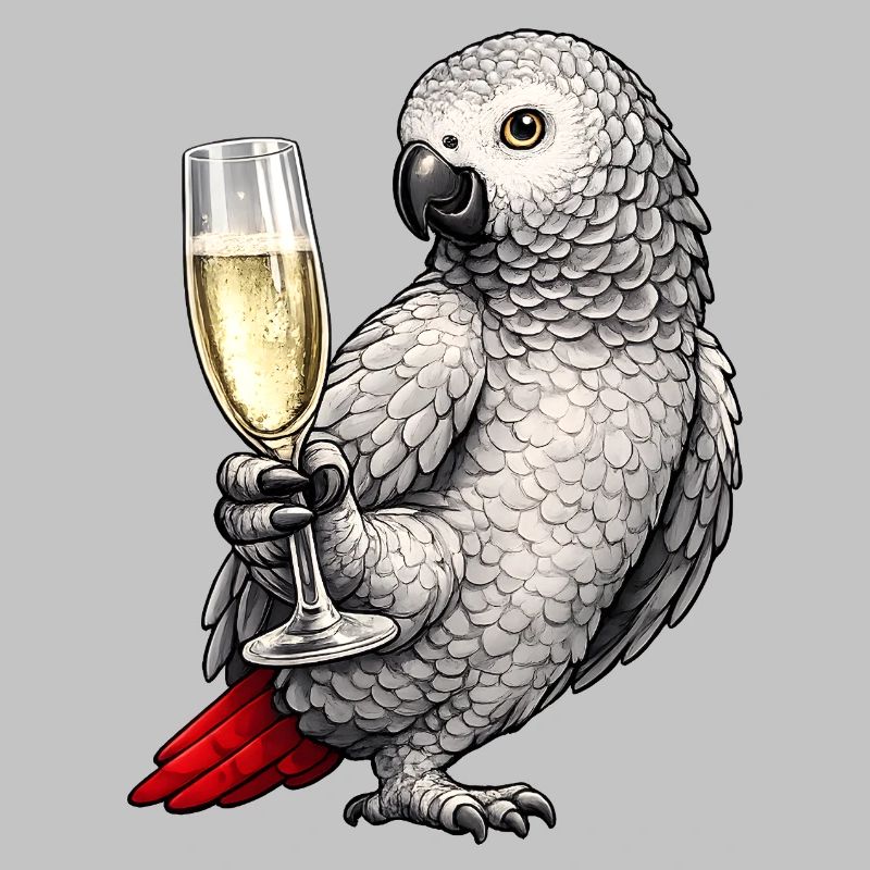 Graupapagei Sekt
