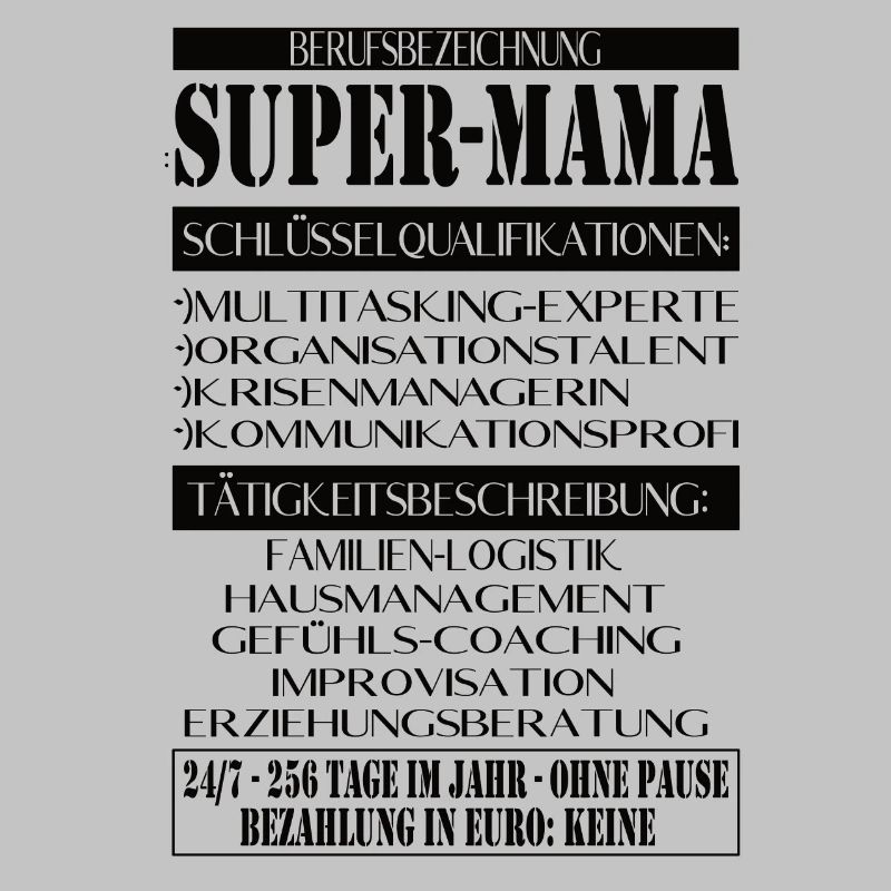 Super Mama – Description du poste avec humour