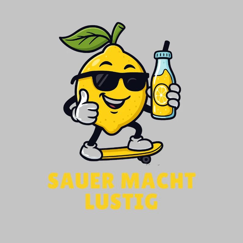 Sour Makes Funny Lemon Fruit Illustrations