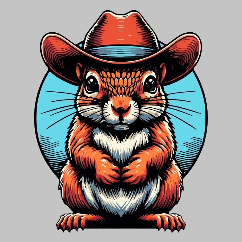 Cowboy-Eichhörnchen Grafik