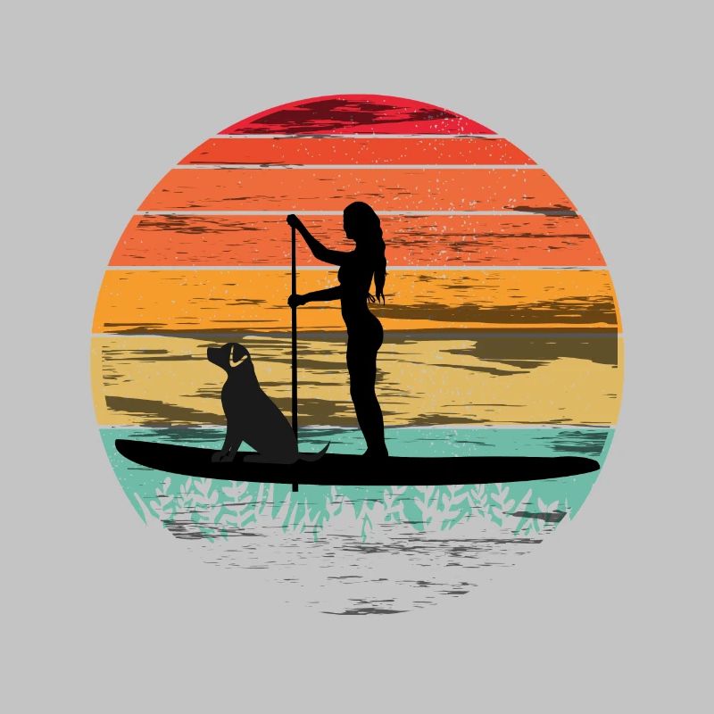 Paddleboarding with dog - Paddleboarding Tee