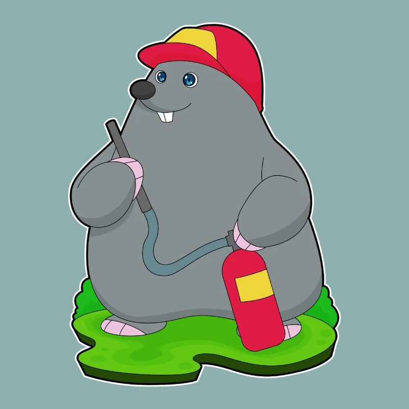 Mole Firefighter Fire Extinguisher