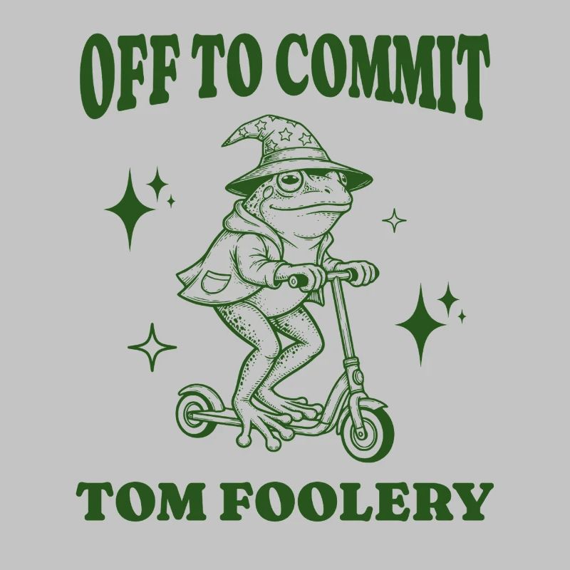 Off To Commit Tom Foolery Drôle Grenouille Illustration