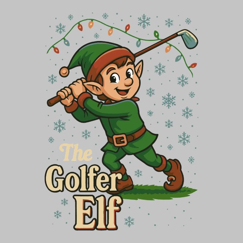 The Golfer Elf Funny Golf Player Design