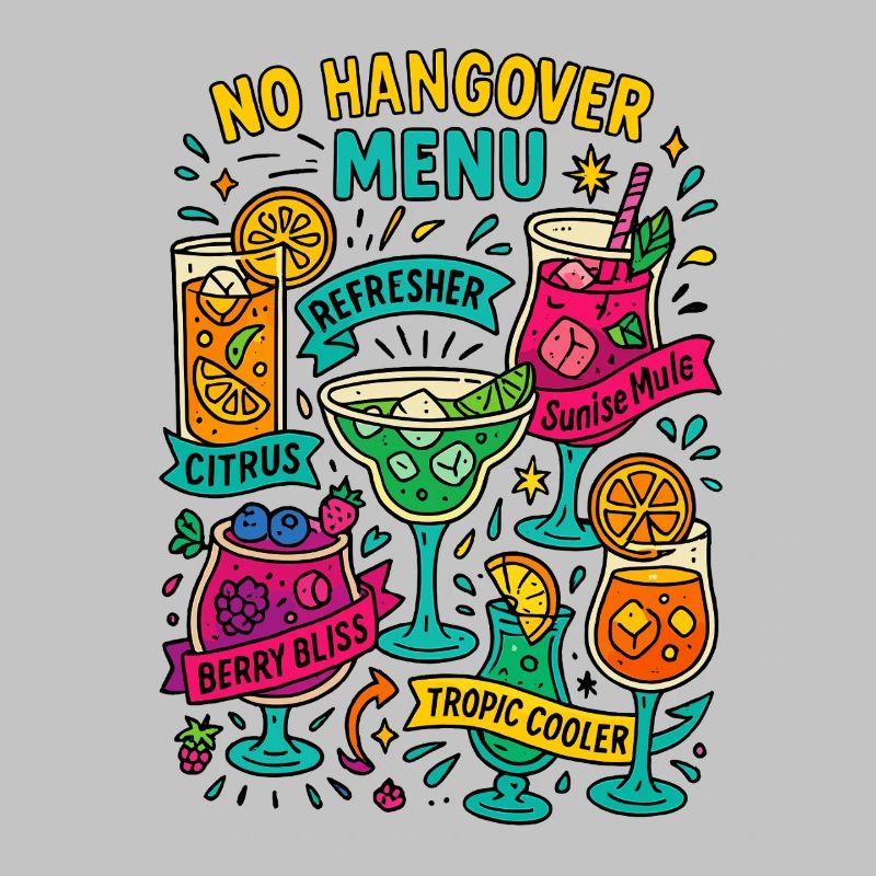 Pas de menu hangar, carte mocktail