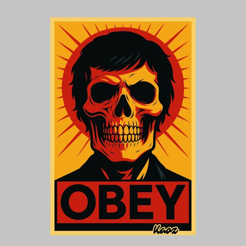 Skull Rays Pop-Art-Poster