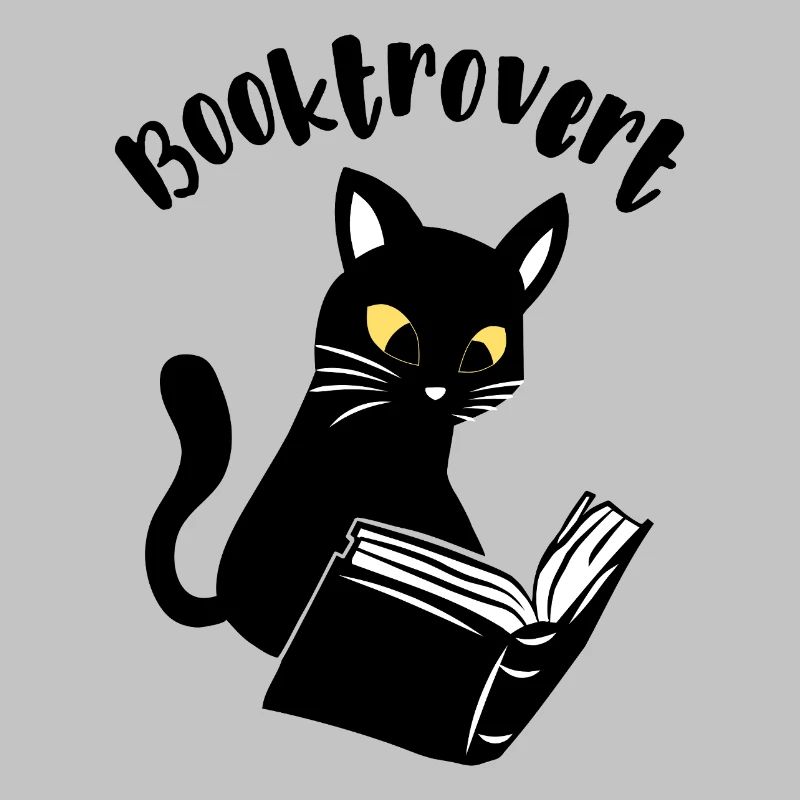 Booktrovert Katze mit Buch