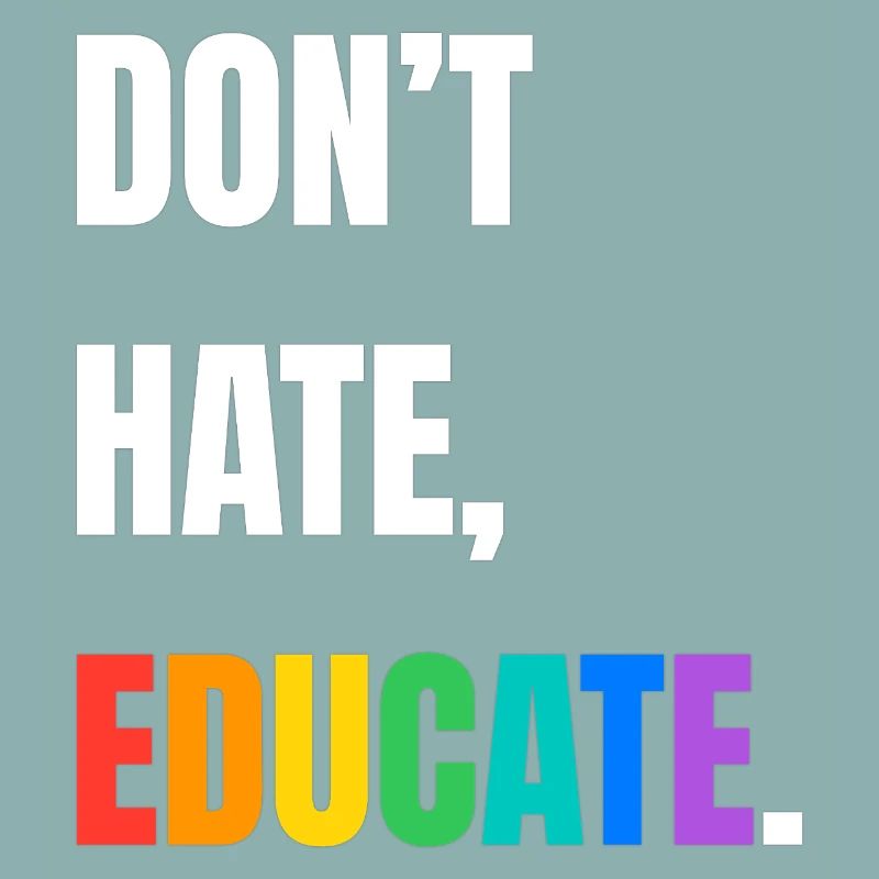 Dont Hate Educate Rainbow Font