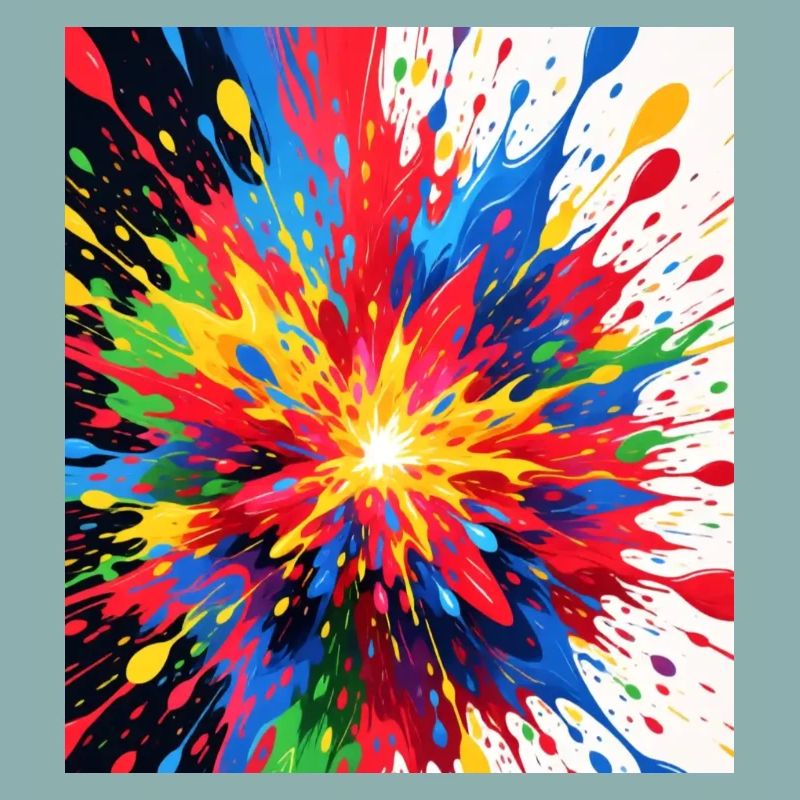 Farbexplosion Druckdesign