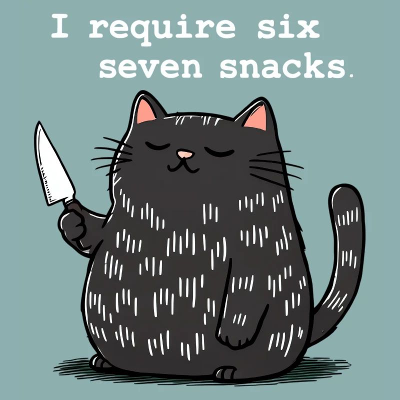 6-7 Internet Meme 6 7 Snack Cat