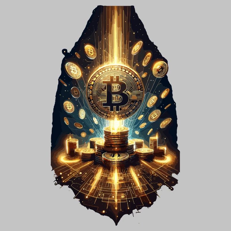 Explosion de Bitcoin Œuvre d’art numérique