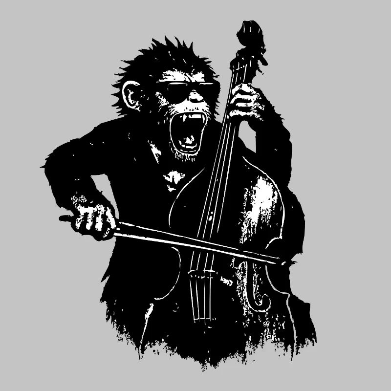 Wilder Affe am Cello