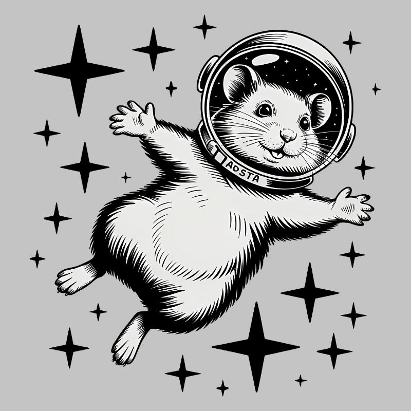 Hamster dans l'espace - Logo Cool Astonomy
