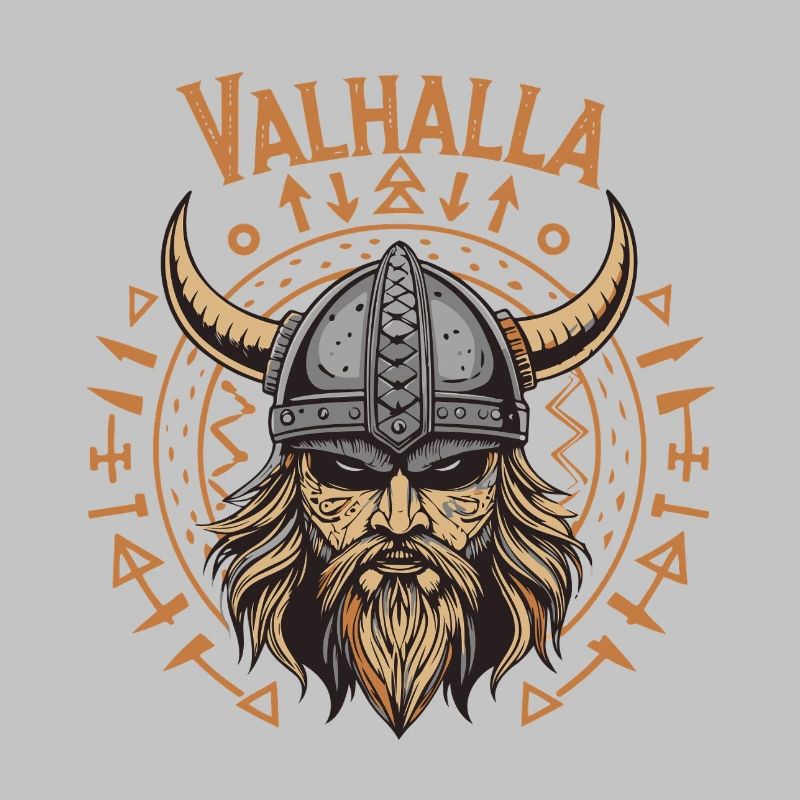 Mächtiger Wikinger mit Walhalla-Helm