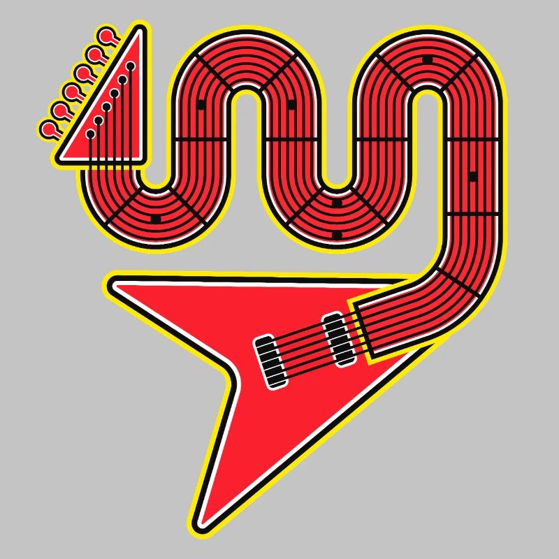 Rote Abstract Shape E-Gitarre