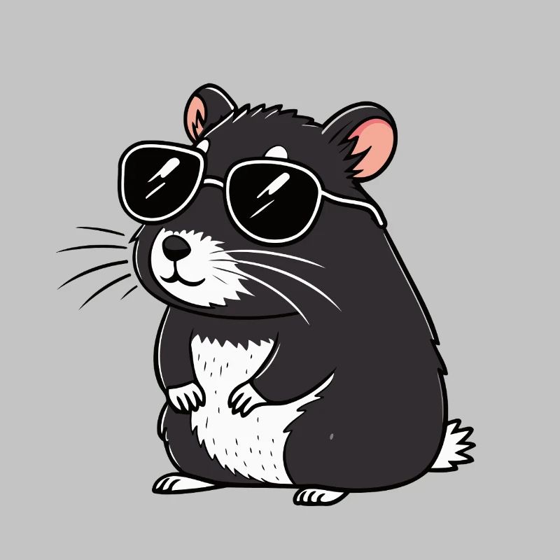 Hmster-chic dunkle Brille