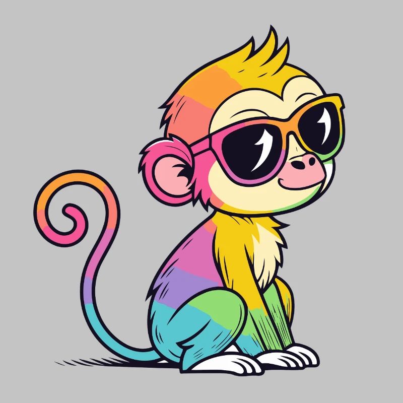 Rainbow Monkey Chic Glasses