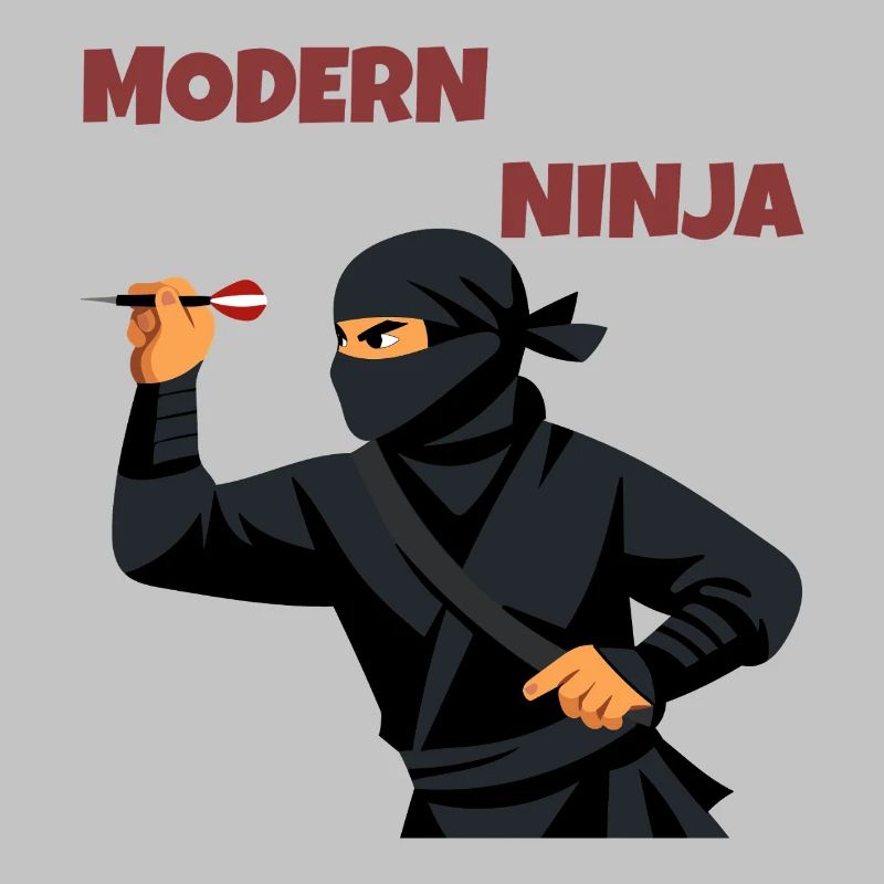 Art moderne de lancer de fléchettes ninja