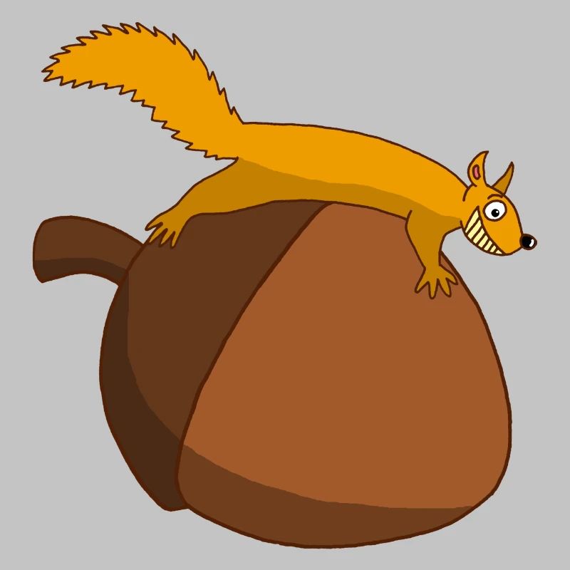 The squirrel against the glans