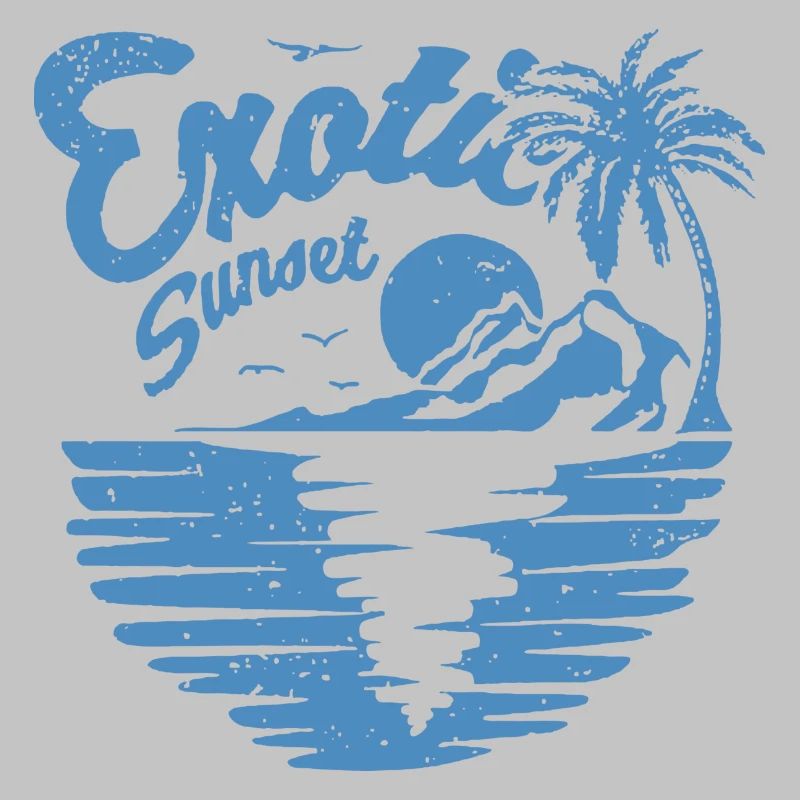 Exotic Sunset Palm Design