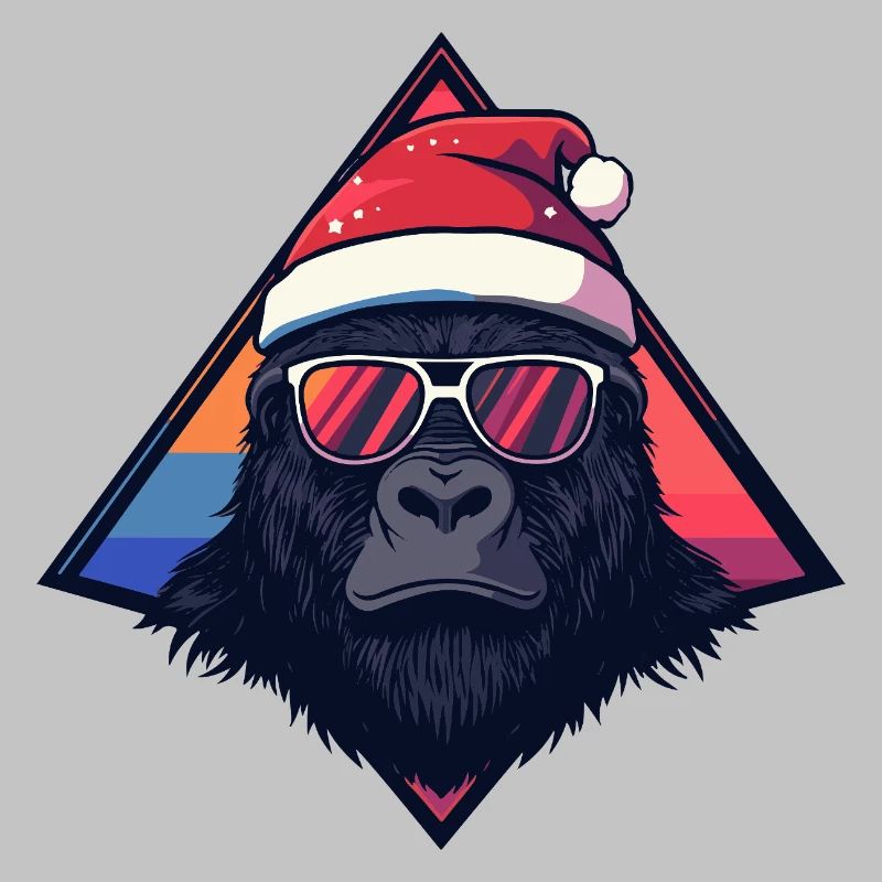 Gorilla Santa Neon Triangle