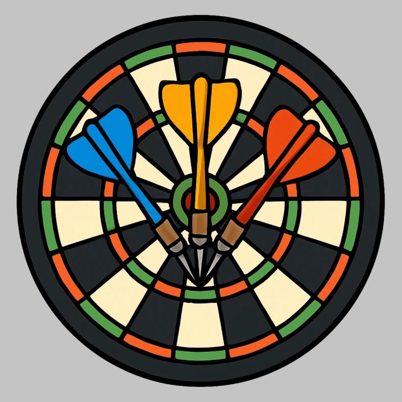Motif de la cible de fléchettes : Impression couleur