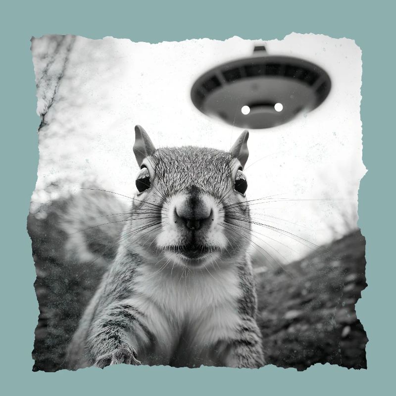 Alien Eichhörnchen Begegnung – Lustiges Sci-Fi