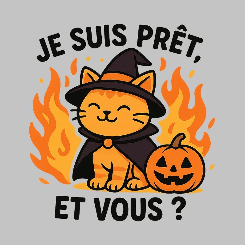 Halloween Wizard Cat Ready