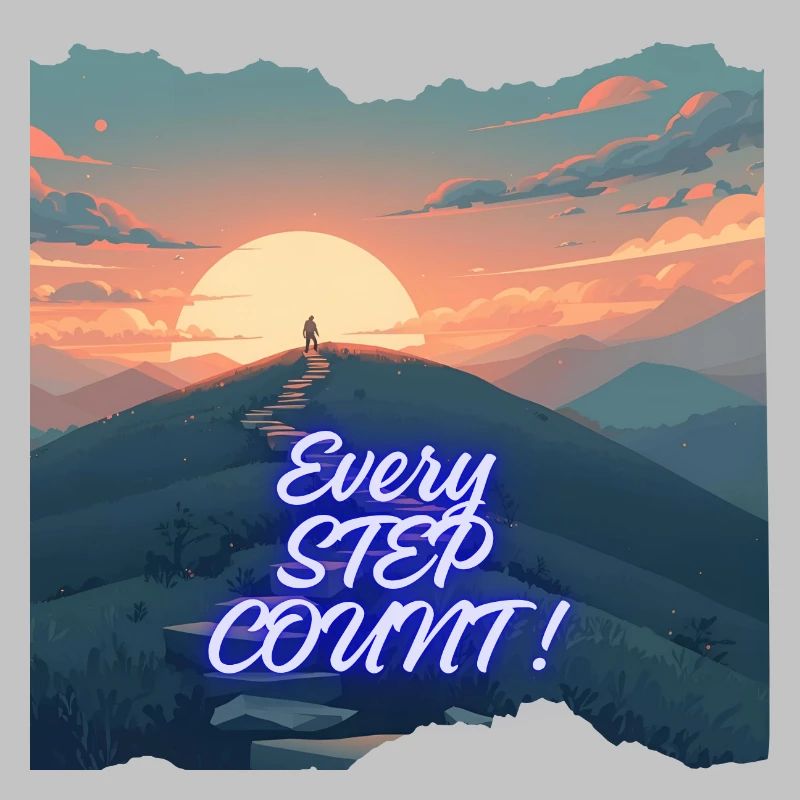 Every step counts Neon Horizon