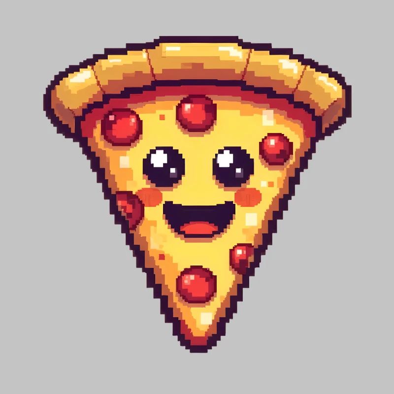 Pixelpizza Lächelnde Scheibe